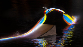 Illustration for article titled Night Wakeboarding with Light Boards Paints Gorgeously Mesmerizing Pictures